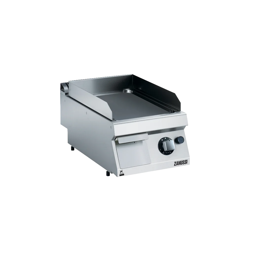 EVO700: 400mm Commercial Gas Smooth Brushed Chrome Fry Top