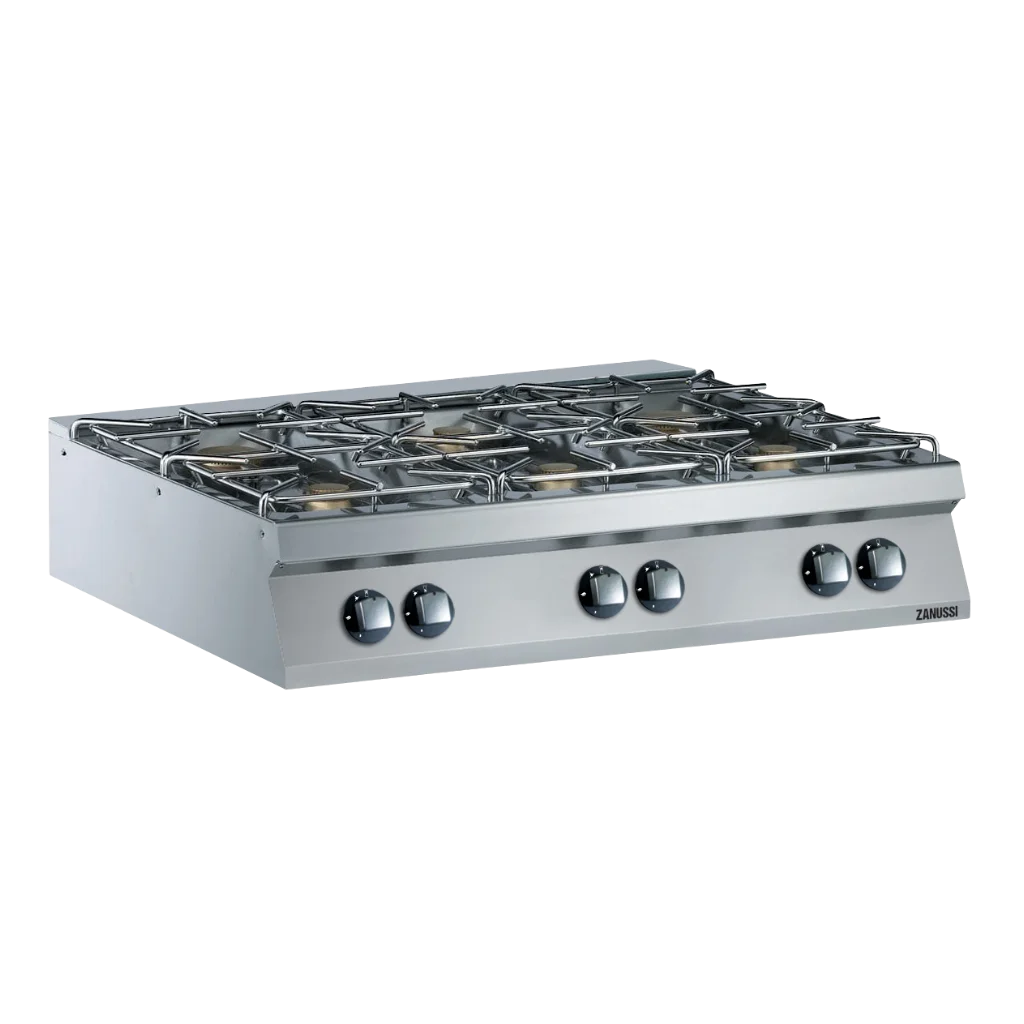 EVO900: 1200mm Commercial Gas 6 Burner 36 MJ/h Boiling Top