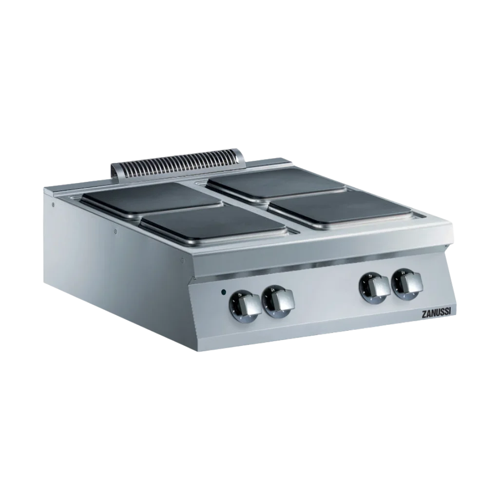 EVO900: 800mm Commercial Electric 4 Hot Square Plate Boiling Top