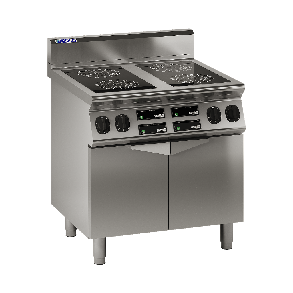 EC7-4B: 800mm Commercial 4 Zone Induction Cooktop