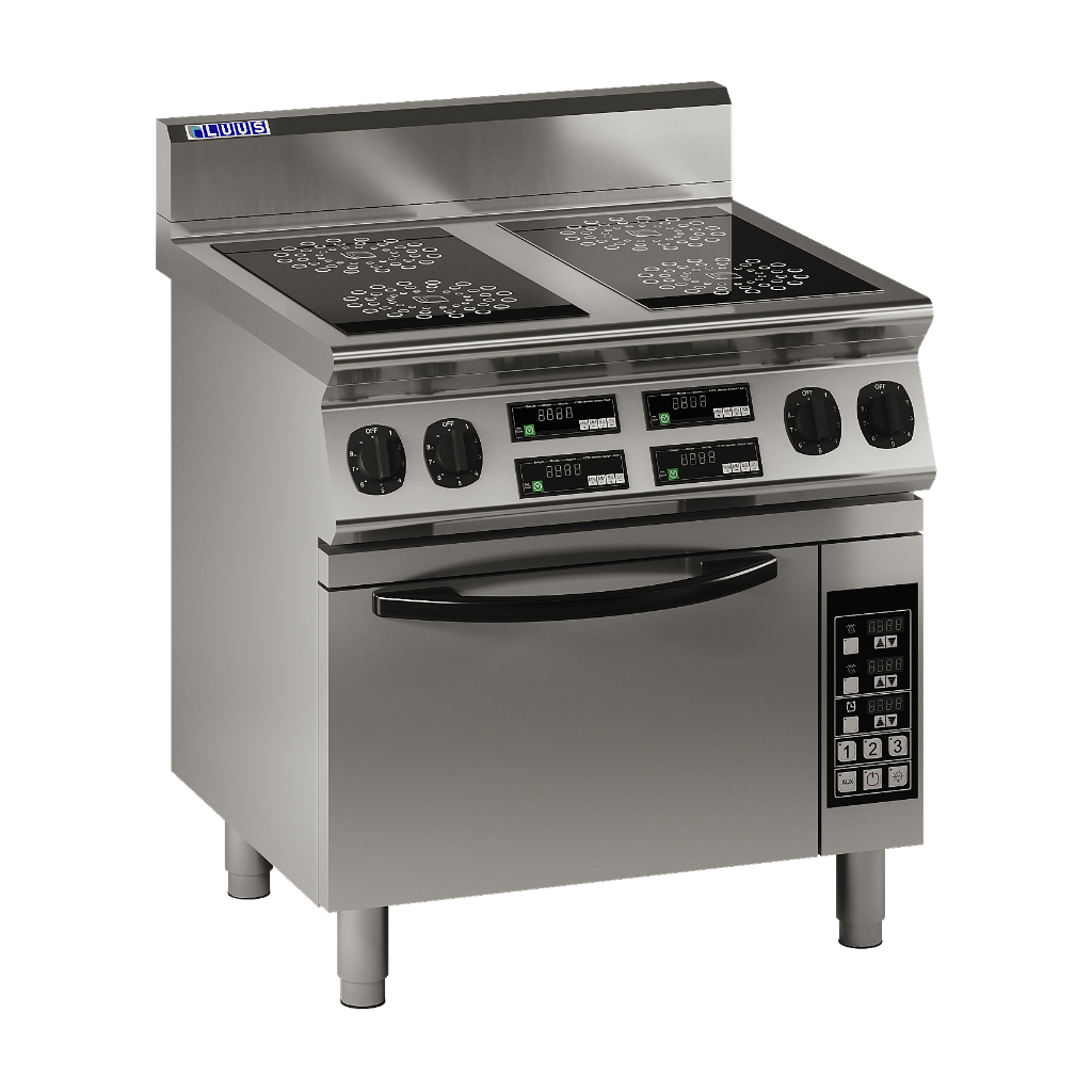 ER7-4B: 800mm Commercial 4 Zone Induction Oven Range