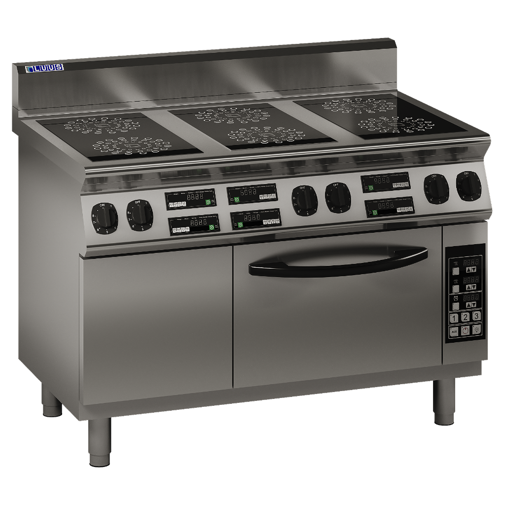 ER7-6B: 1200mm Commercial 6 Zone Induction Oven Range
