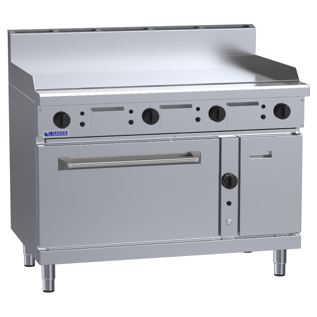 RF-12P: 1200mm Commercial Gas Griddle Range & Convection Oven