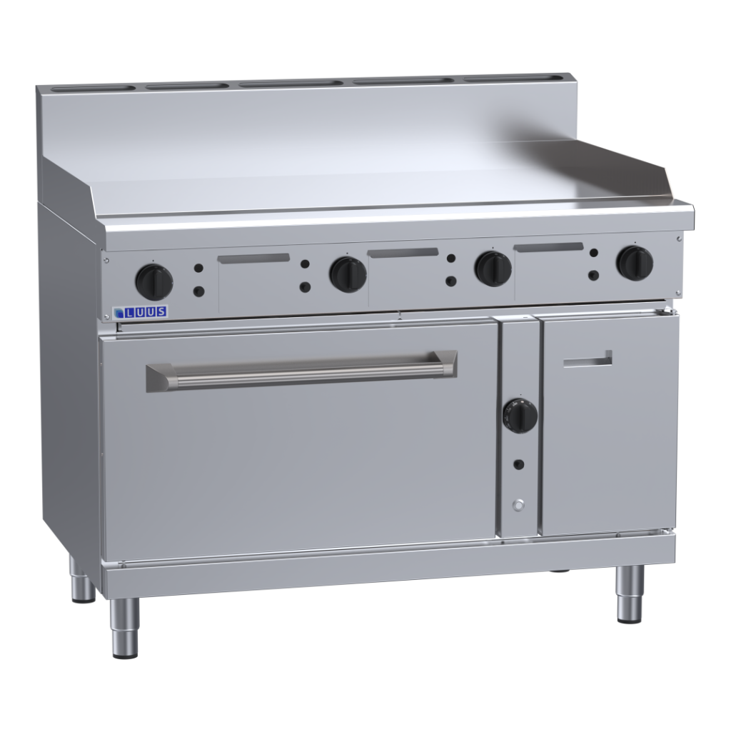 RF-12P: 1200mm Commercial Gas Griddle Range & Convection Oven