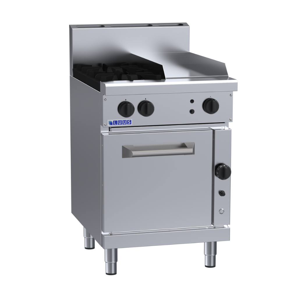 RF-2B3P: 600mm Gas 2 Burner 300mm Griddle Range & Convection Oven