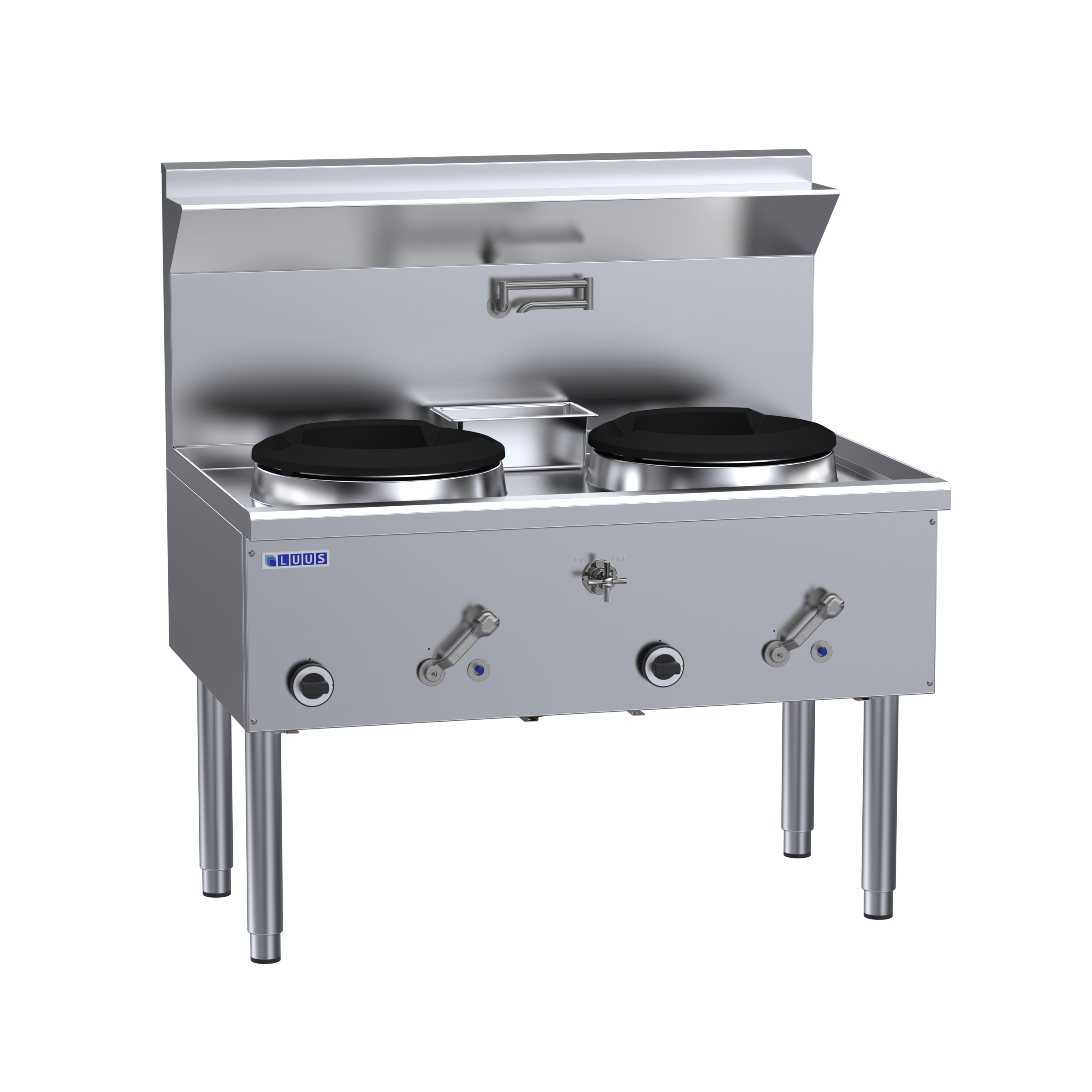 WZ-2C: 1200mm Commercial Gas Waterless 2 Hole Wok
