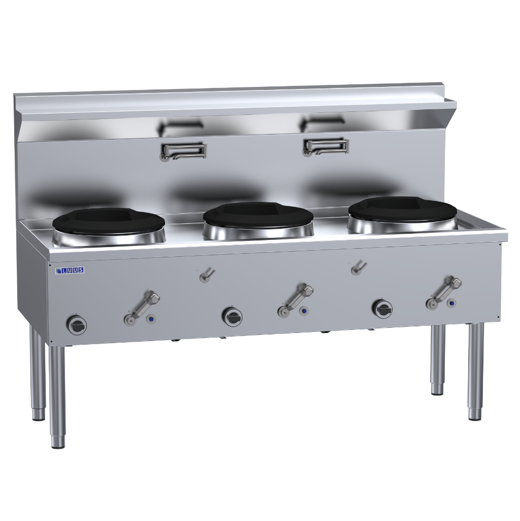 WZ-3C: 1800mm Commercial Gas Waterless 3 Hole Wok