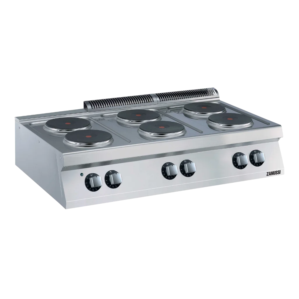 EVO700: 1200mm Commercial Electric 6 Hot Plate Boiling Top