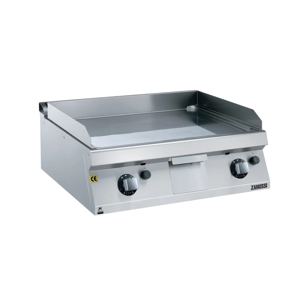 EVO700: 800mm Commercial Gas Smooth Polished Chrome Fry Top