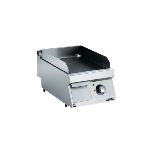 EVO700: 400mm Commercial Electric Smooth Brushed Chrome Fry Top