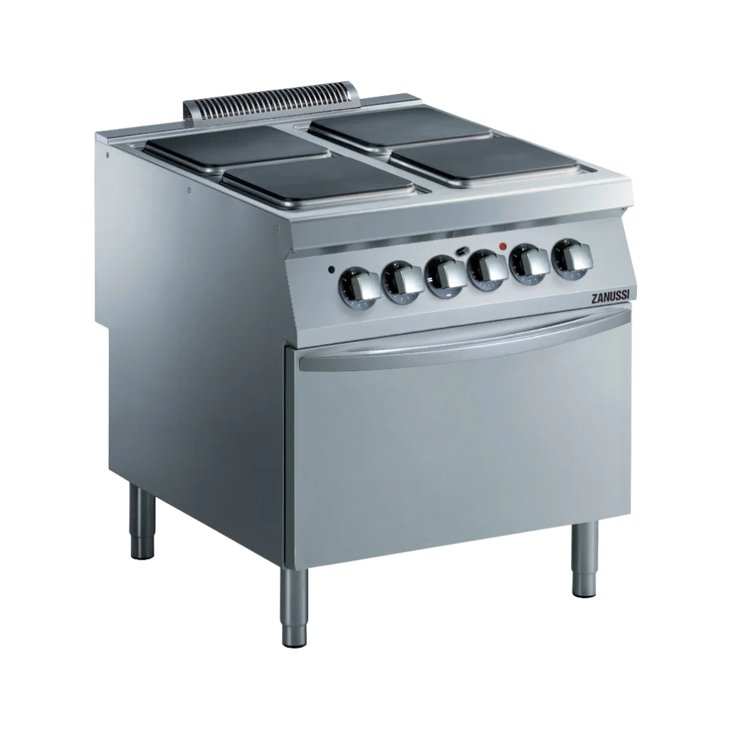 EVO900: 800mm Commercial Electric 4 Hot Square Plate Electric Oven