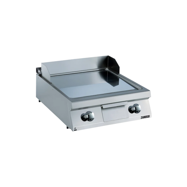 EVO900: 800mm Commercial Gas Smooth Polished Chrome Sloped Fry Top
