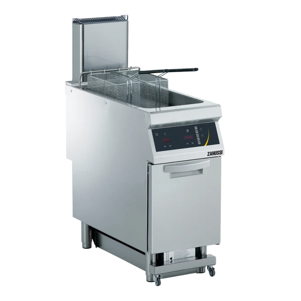 EVO900: 400mm Commercial Gas Single Well 23L V Fryer Electronic Pump
