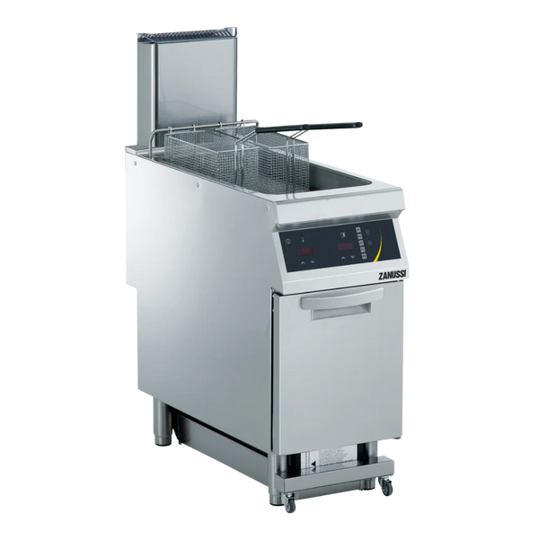 EVO900: 400mm Commercial Electric Single Well 23L V Fryer Electronic Pump