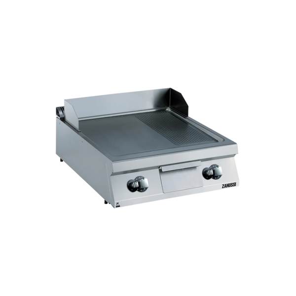 EVO900: 800mm Commercial Gas Smooth Ribbed Brushed Chrome Horizontal