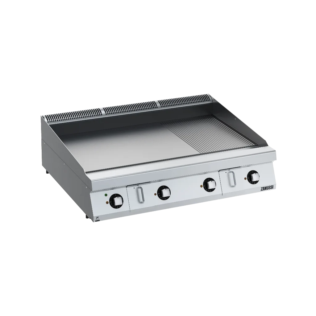 EVO900: 1200mm Commercial Electric Smooth Ribbed Chromium Plate HP
