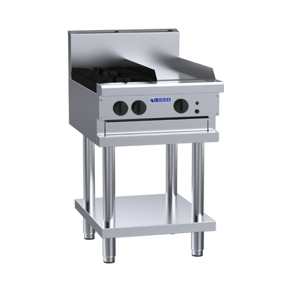 CS-2B3P: 600mm Commercial Gas 2 Burner &amp; 300mm Griddle Cooktop