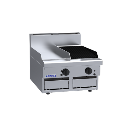 CS-3P3C: 600mm Commercial Gas 300mm Griddle &amp; 300mm Chargrill