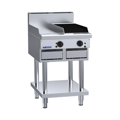 CS-3P3C: 600mm Commercial Gas 300mm Griddle &amp; 300mm Chargrill