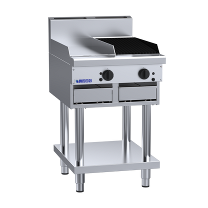 CS-3P3C: 600mm Commercial Gas 300mm Griddle &amp; 300mm Chargrill