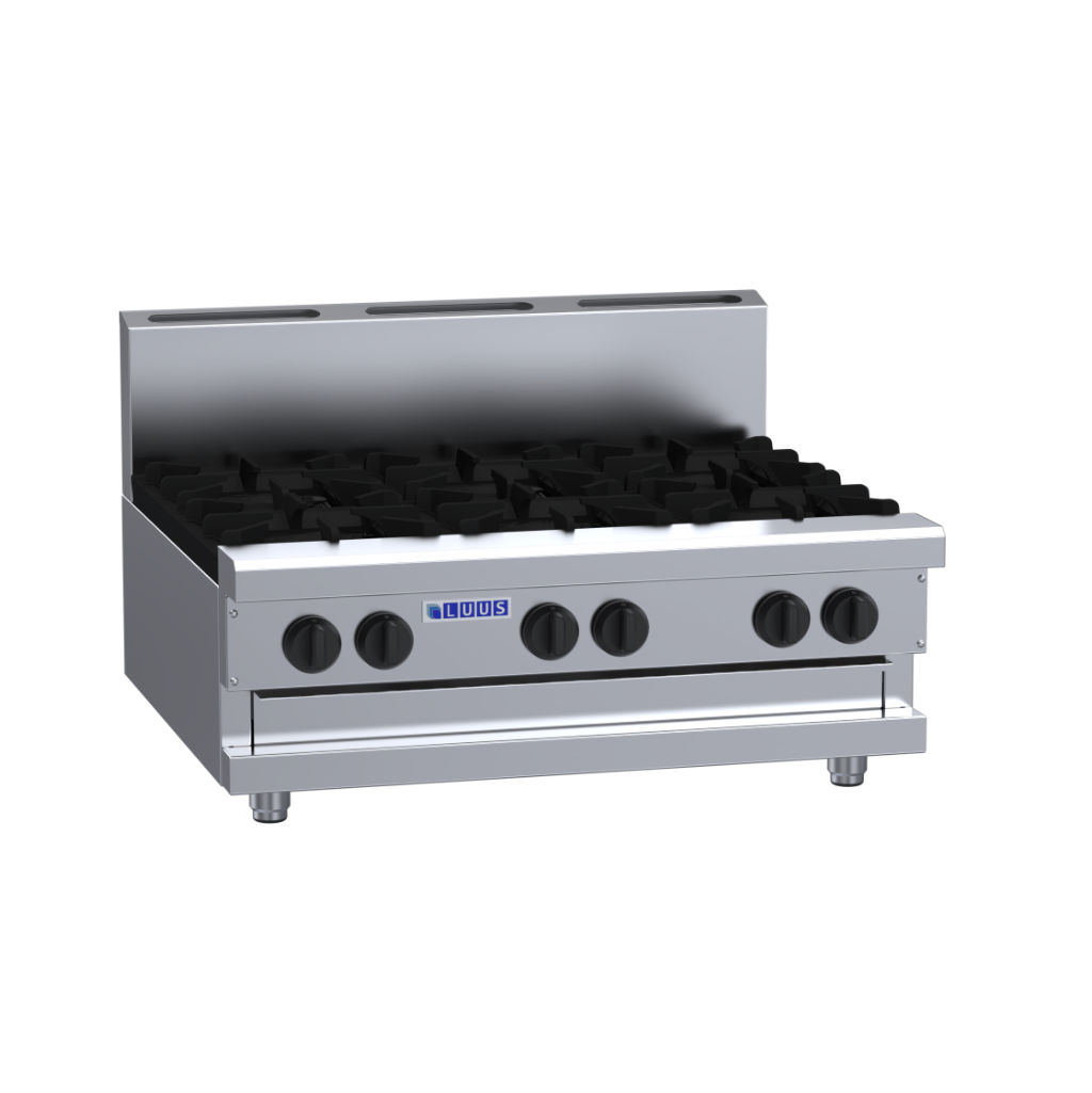 CS-6B: 900mm Commercial 6 Burner Gas Cooktop