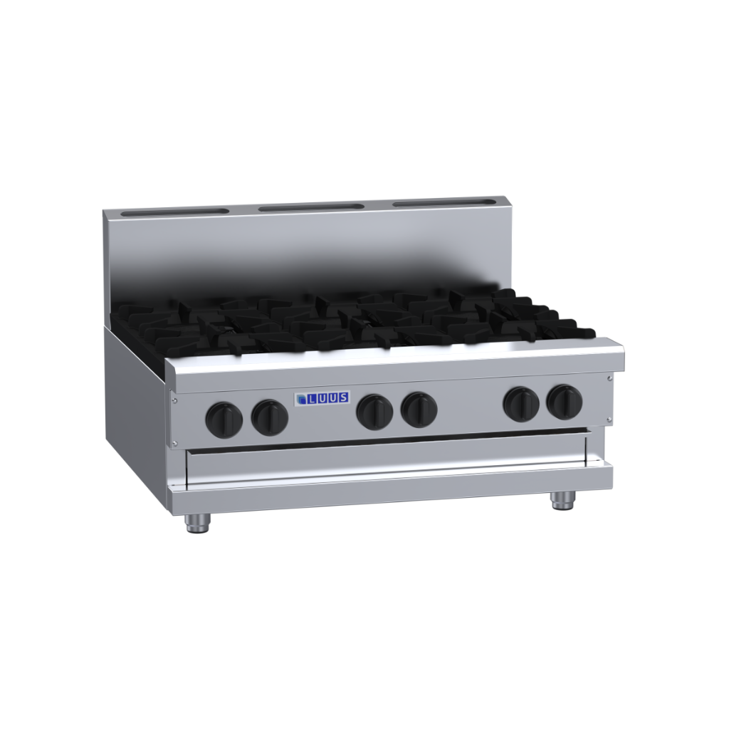 CS-6B: 900mm Commercial 6 Burner Gas Cooktop