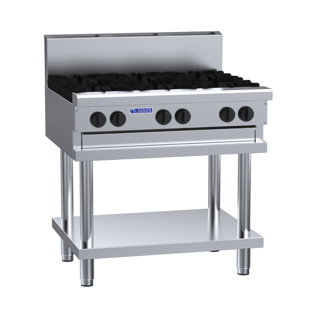 CS-6B: 900mm Commercial 6 Burner Gas Cooktop
