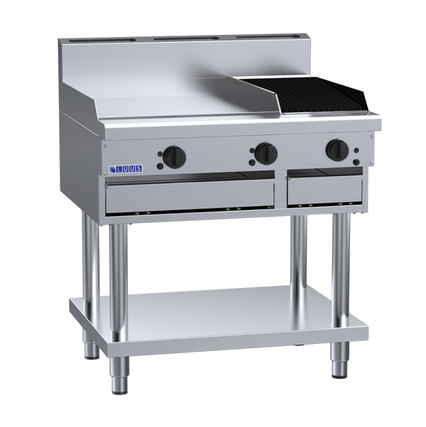 CS-6P3C: 900mm Commercial Gas 600mm Griddle & 300mm Chargrill