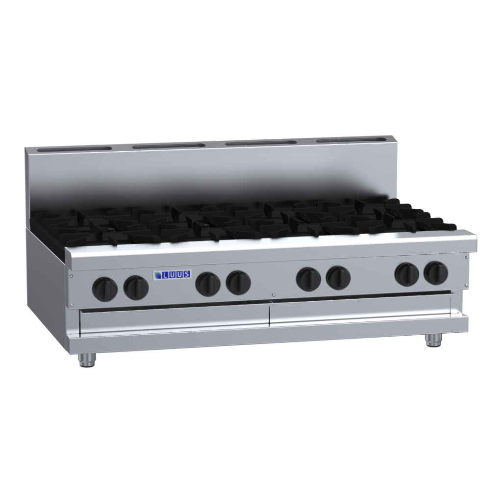 CS-8B: 1200mm Commercial 8 Burner Gas Cooktop