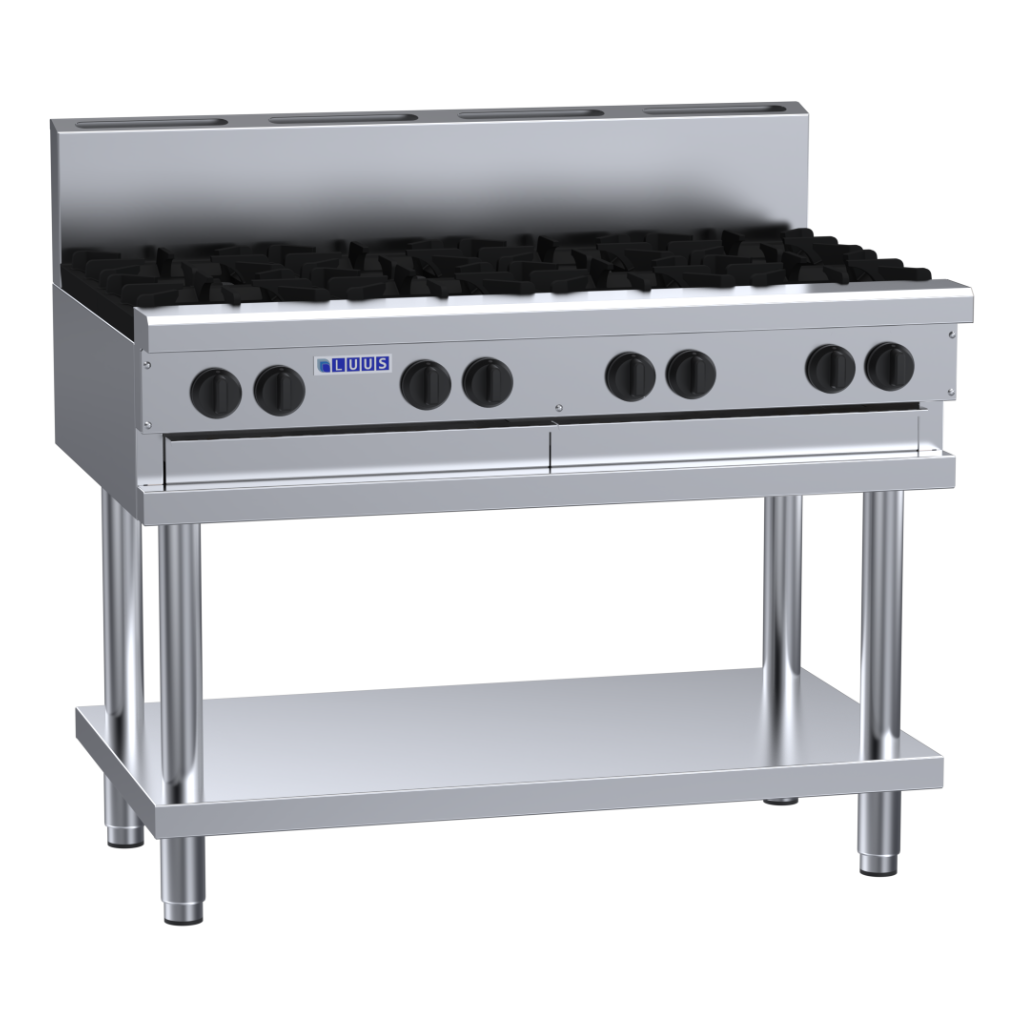 CS-8B: 1200mm Commercial 8 Burner Gas Cooktop