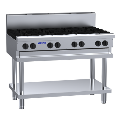CS-8B: 1200mm Commercial 8 Burner Gas Cooktop