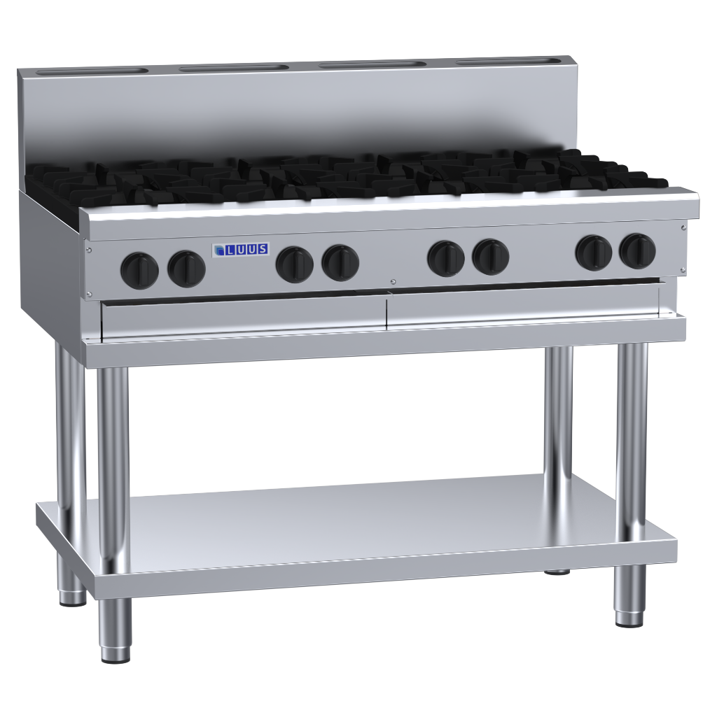 CS-8B: 1200mm Commercial 8 Burner Gas Cooktop