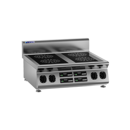 EC7-4B: 800mm Commercial 4 Zone Induction Cooktop