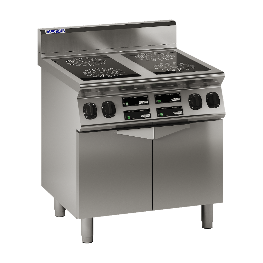 EC7-4B: 800mm Commercial 4 Zone Induction Cooktop