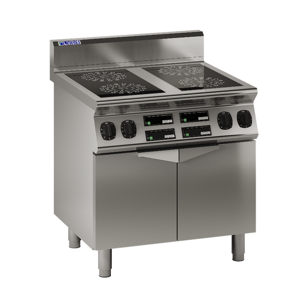 EC7-4B: 800mm Commercial 4 Zone Induction Cooktop