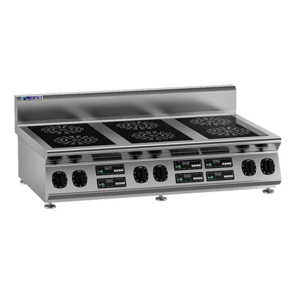 EC7-6B: 1200mm Commercial 6 Zone Induction Cooktop