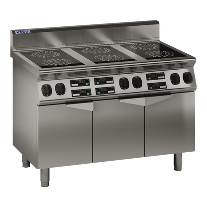 EC7-6B: 1200mm Commercial 6 Zone Induction Cooktop