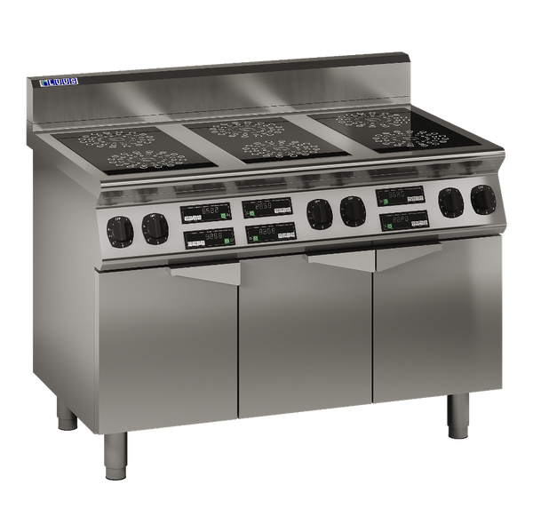 EC7-6B: 1200mm Commercial 6 Zone Induction Cooktop