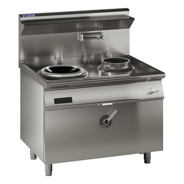 EHW-1C1P: 1100mm High-Power Induction Wok & LHS Pot Combo