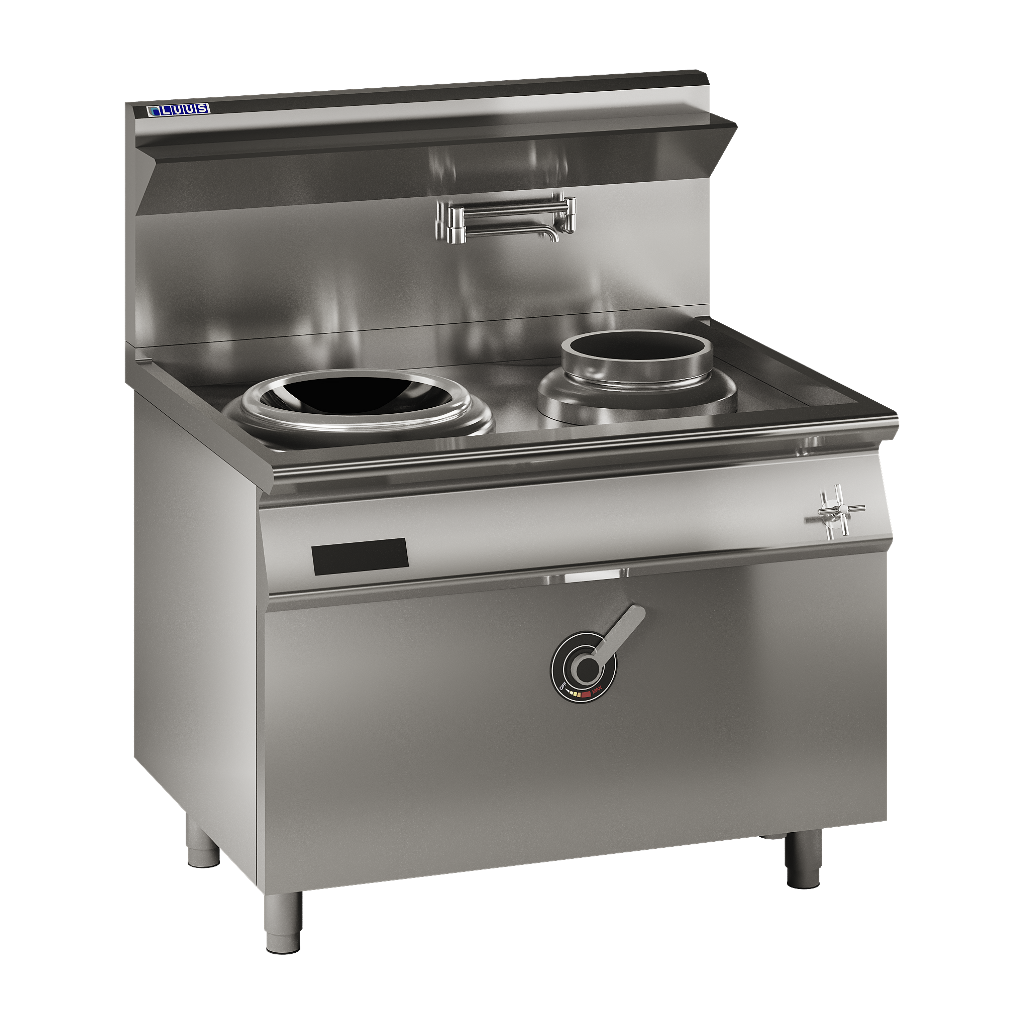 EHW-1C1P: 1100mm High-Power Induction Wok &amp; LHS Pot Combo