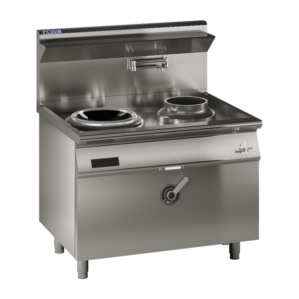 EHW-1C1P: 1100mm High-Power Induction Wok & LHS Pot Combo