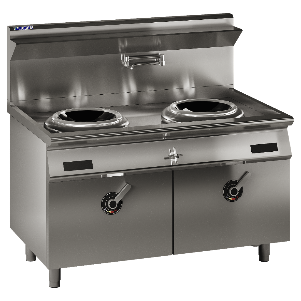 EHW-2C: 1400mm High-Power 2 Hole Commercial Induction Wok