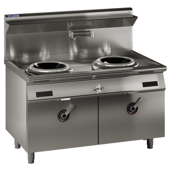 EHW-2C: 1400mm High-Power 2 Hole Commercial Induction Wok