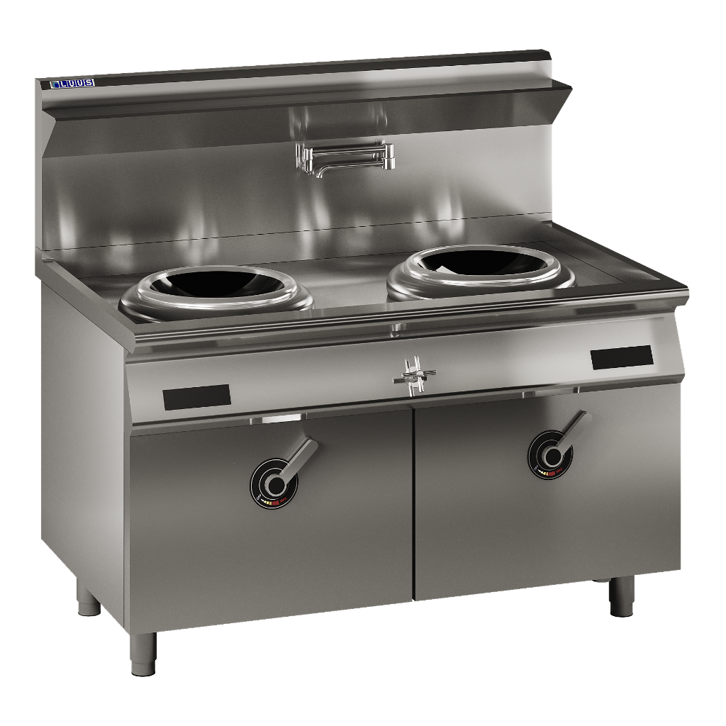 EHW-2C: 1400mm High-Power 2 Hole Commercial Induction Wok