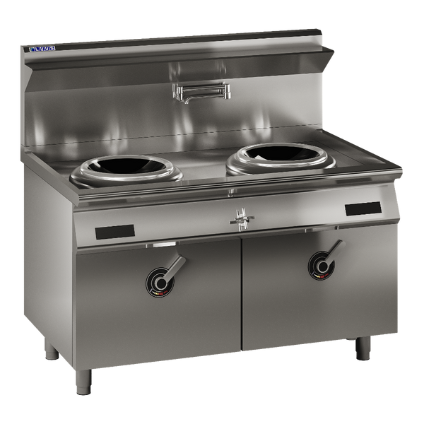 EHW-2C: 1400mm High-Power 2 Hole Commercial Induction Wok