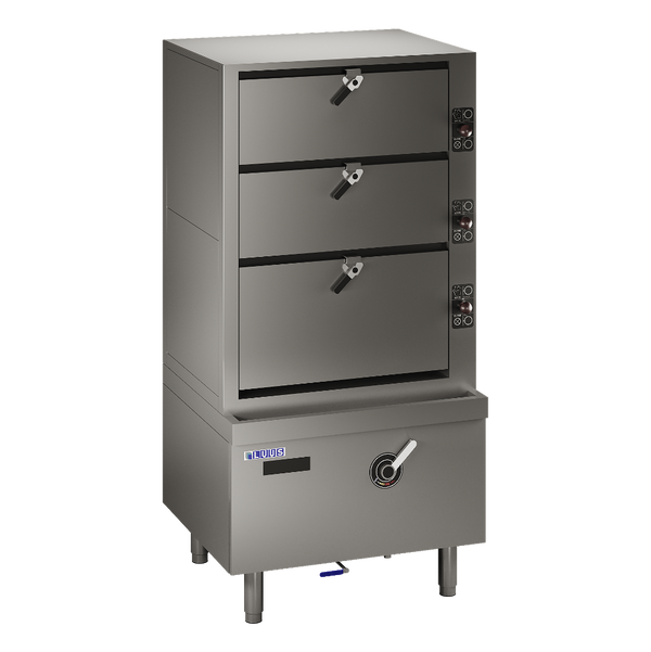 ESC-90: 900mm Commercial 3 Tier Induction Steam Cabinet