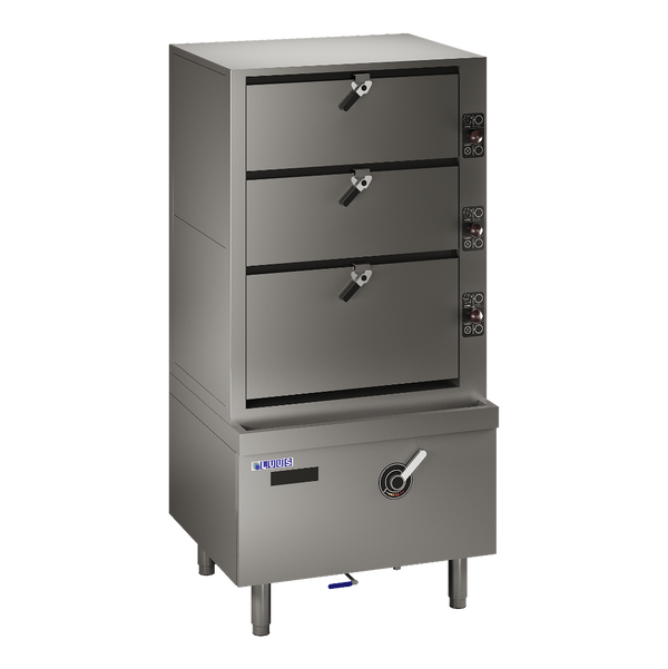 ESC-90: 900mm Commercial 3 Tier Induction Steam Cabinet