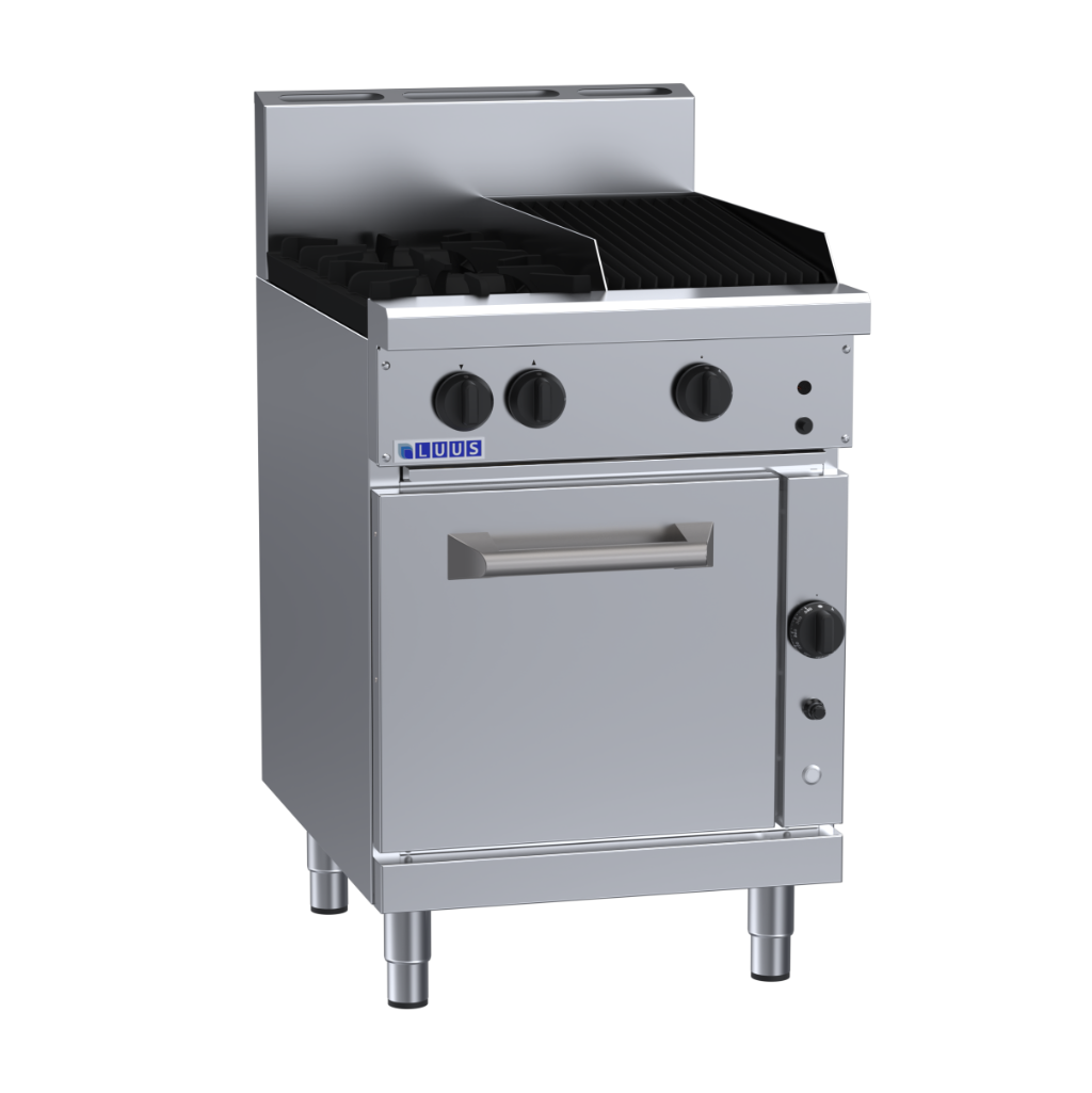 RF-2B3C: 600mm Gas 2 Burner 300mm Chargrill Range &amp; Convection Oven