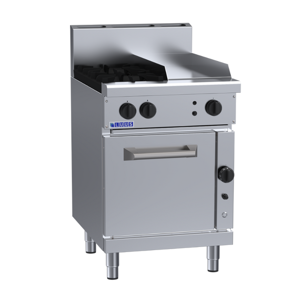 RF-2B3P: 600mm Gas 2 Burner 300mm Griddle Range & Convection Oven