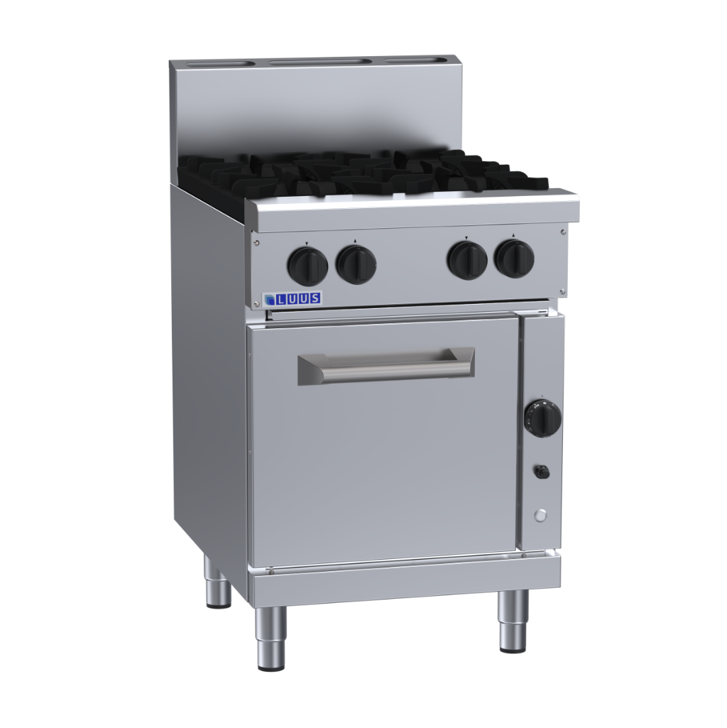 RF-4B: 600mm Commercial 4 Burner Range with Convection Oven